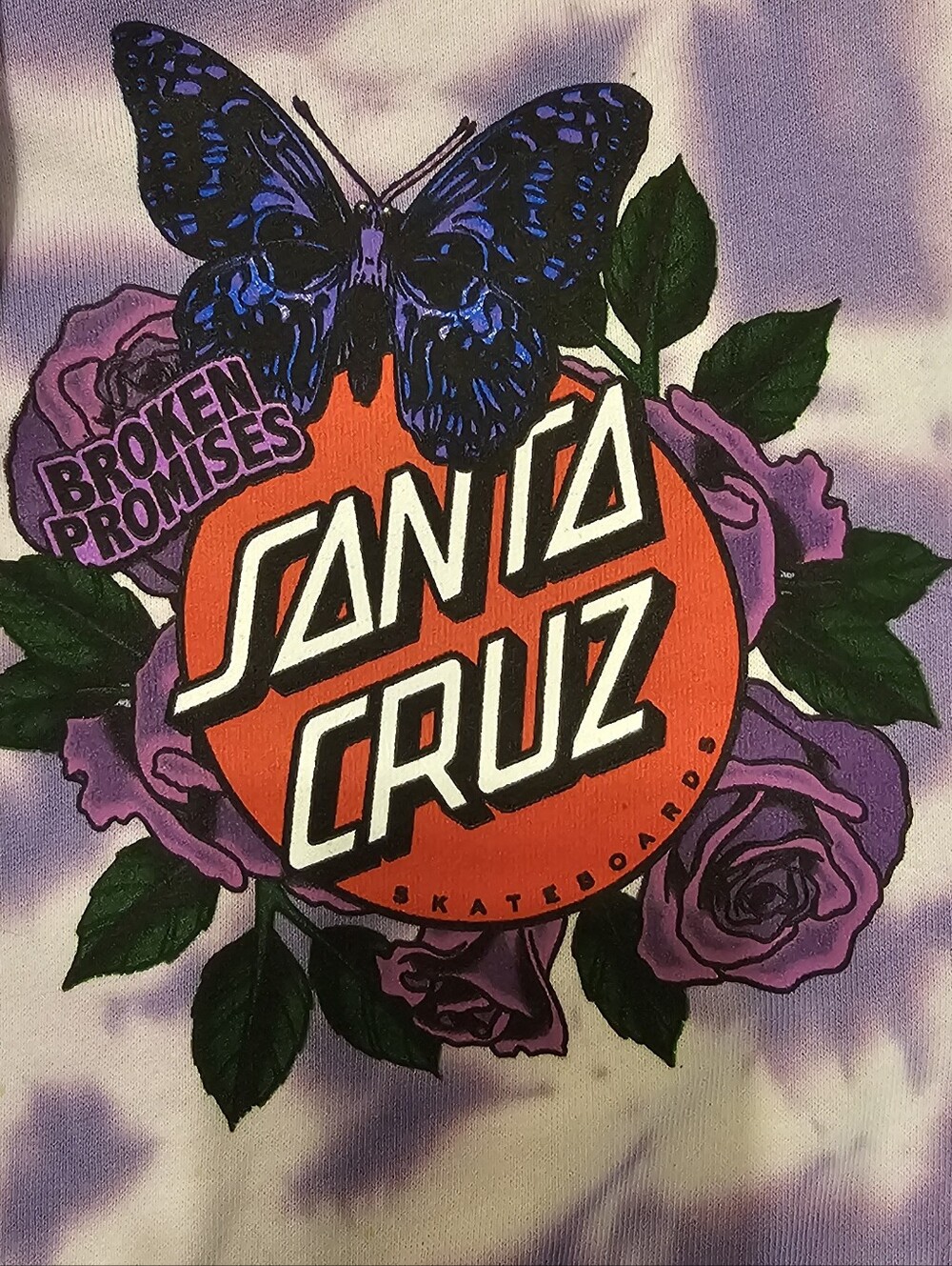 Santa Cruz Purple Butterfly Tie Dye Sweatpants - Picture 6 of 6